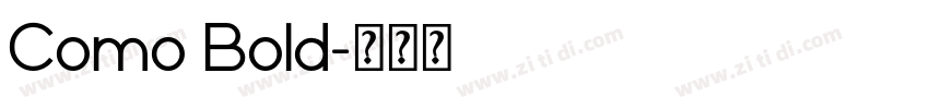 Como Bold字体转换